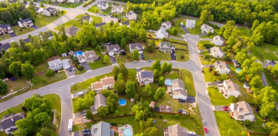 defensible space around suburban homes