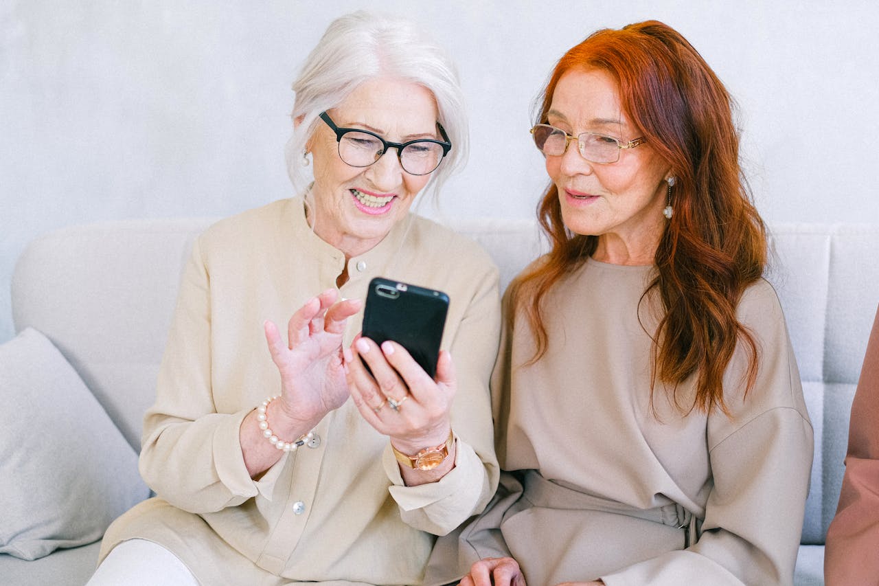 Photo by Anna Shvets: https://www.pexels.com/photo/cheerful-senior-women-shopping-online-on-smartphone-5257306/